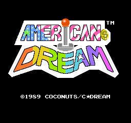 American Dream title screen for Famicom
